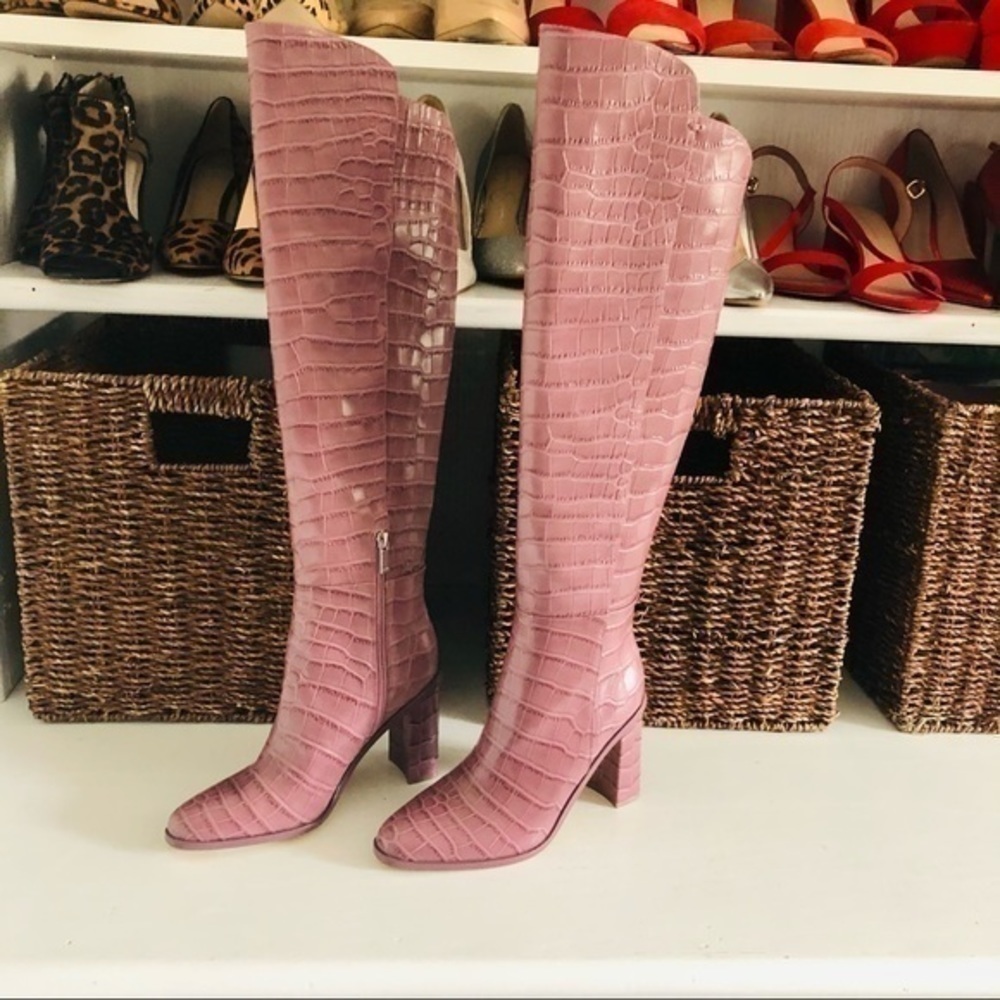 ❤️🔥NEW❤️🔥 Marc Fisher Croc Knee high boots - Picture 11 of 13